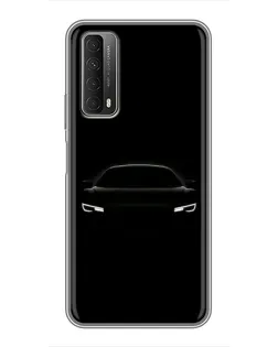 Чехол для Huawei P Smart 2021 с картинкой «Взгляд Audi в темноте»