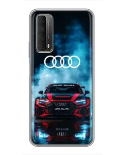 Чехол для Huawei P Smart 2021 с картинкой «Audi Sport — неон»