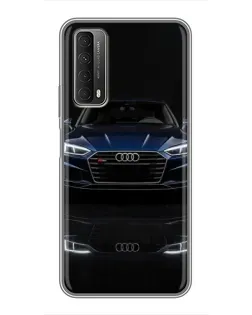 Чехол для Huawei P Smart 2021 с картинкой «Audi — ночное отражение»
