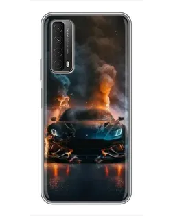 Чохол для Huawei P Smart 2021 з картинкою «Lamborghini димна естетика»
