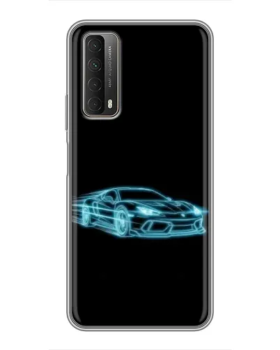 Чохол для Huawei P Smart 2021 з картинкою «Неоновий контур Lamborghini»