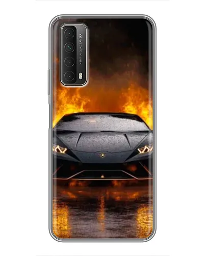 Чохол для Huawei P Smart 2021 з картинкою «Lamborghini у вогні»