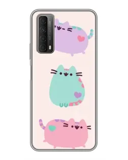 Чохол для Huawei P Smart 2021 з картинкою «Pusheen тріо»