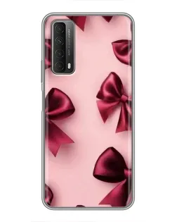 Чехол для Huawei P Smart 2021 с картинкой «Бордовый атлас»