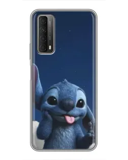 Чехол для Huawei P Smart 2021 с картинкой «Стич в облаках»