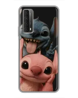 Чехол для Huawei P Smart 2021 с картинкой «Стич и Ангел»