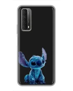 Чехол для Huawei P Smart 2021 с картинкой «Стич на черном»