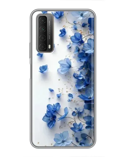 Чехол для Huawei P Smart 2021 с картинкой «Голубой цветочный каскад» Чехол для Huawei P Smart 2021 с картинкой «Голубой цветочный каскад»