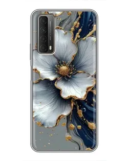 Чохол для Huawei P Smart 2021 з картинкою «Біла квітка та золотий флюїд»