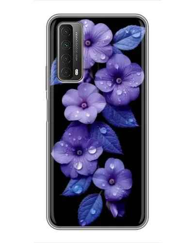 Чехол для Huawei P Smart 2021 с картинкой «Фиолетовые цветы с росою» Чехол для Huawei P Smart 2021 с картинкой «Фиолетовые цветы с росою»