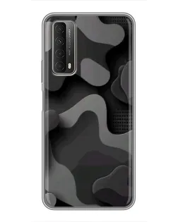Чохол для Huawei P Smart 2021 з картинкою «Темний абстрактний камуфляж»