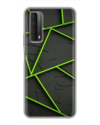 Чохол для Huawei P Smart 2021 з картинкою «Зелені геометричні лінії»