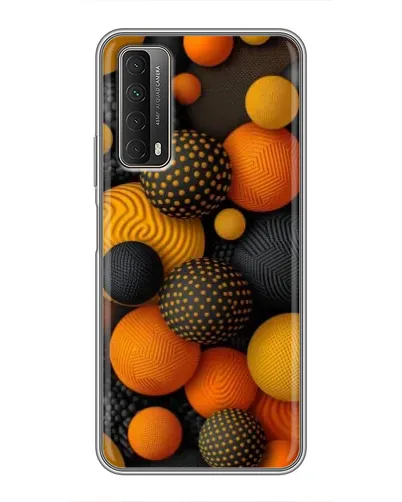 Чохол для Huawei P Smart 2021 з картинкою «Об'ємні помаранчеві сфери»
