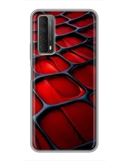 Чохол для Huawei P Smart 2021 з картинкою «Червона глянцева сітка»