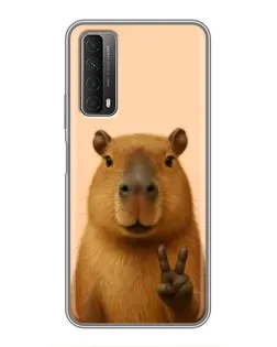 Чехол для Huawei P Smart 2021 с картинкой «Капибара виктория»