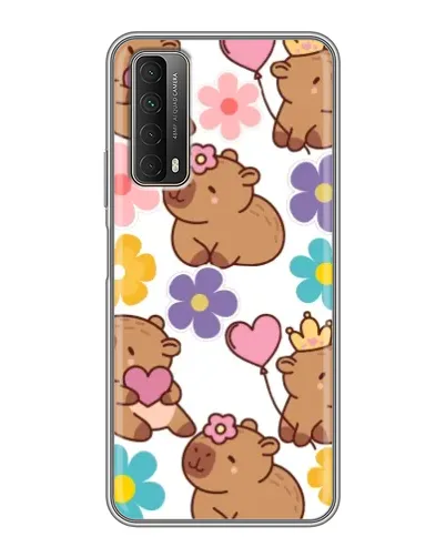 Чехол для Huawei P Smart 2021 с картинкой «Цветочный паттерн капибар» Чехол для Huawei P Smart 2021 с картинкой «Цветочный паттерн капибар»