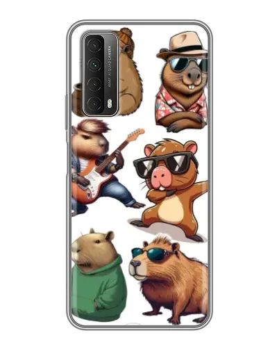 Чехол для Huawei P Smart 2021 с картинкой «Крутые капибары музыканты» Чехол для Huawei P Smart 2021 с картинкой «Крутые капибары музыканты»