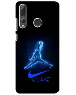 Чехол для Huawei P Smart Plus 2019 с картинкой «Jordan Neon Blue» Чехол для Huawei P Smart Plus 2019 с картинкой «Jordan Neon Blue»