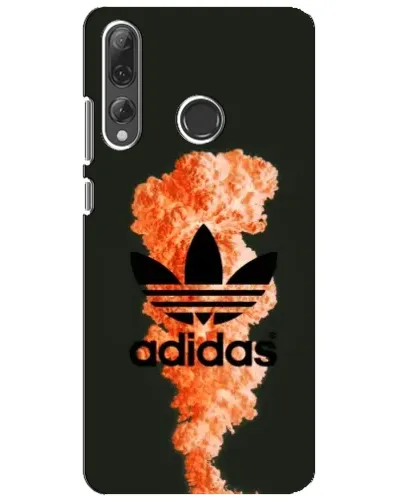 Чехол для Huawei P Smart Plus 2019 с картинкой «Оранжевый дым Adidas»