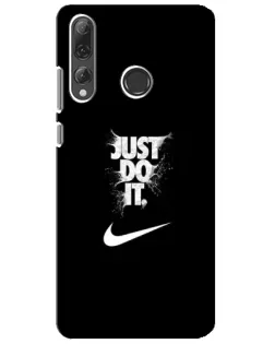 Чехол для Huawei P Smart Plus 2019 с картинкой «Текстовый принт Nike»