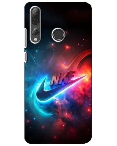 Чехол для Huawei P Smart Plus 2019 с картинкой «Огненный логотип Nike»