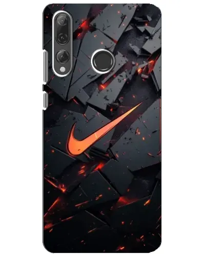 Чехол для Huawei P Smart Plus 2019 с картинкой «Nike — эффект разломов»