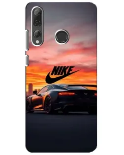 Чехол для Huawei P Smart Plus 2019 с картинкой «Nike и суперкар»