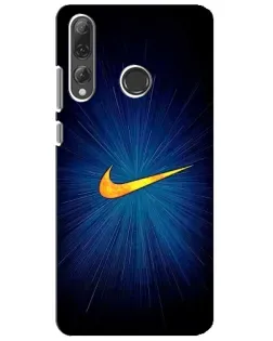 Чехол для Huawei P Smart Plus 2019 с картинкой «Синий пульс Nike»