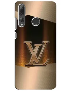 Чехол для Huawei P Smart Plus 2019 с картинкой «LV — золотое сияние»