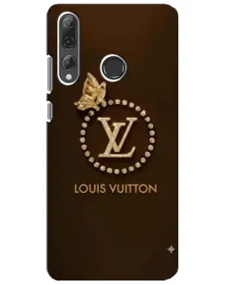 Чехол для Huawei P Smart Plus 2019 с картинкой «LV — золотая печать»
