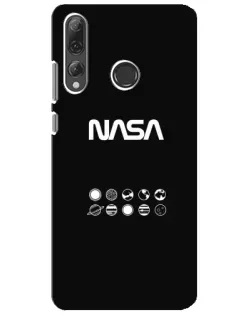 Чехол для Huawei P Smart Plus 2019 с картинкой «NASA — технический принт»