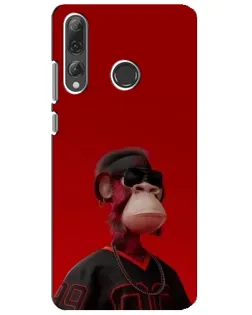 Чехол для Huawei P Smart Plus 2019 с картинкой «Bored Ape в красном» Чехол для Huawei P Smart Plus 2019 с картинкой «Bored Ape в красном»