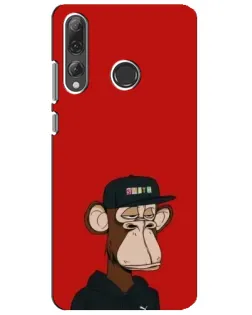 Чехол для Huawei P Smart Plus 2019 с картинкой «Bored Ape — красный фон» Чехол для Huawei P Smart Plus 2019 с картинкой «Bored Ape — красный фон»