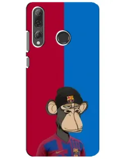 Чехол для Huawei P Smart Plus 2019 с картинкой «Bored Ape — фанат Барсы» Чехол для Huawei P Smart Plus 2019 с картинкой «Bored Ape — фанат Барсы»