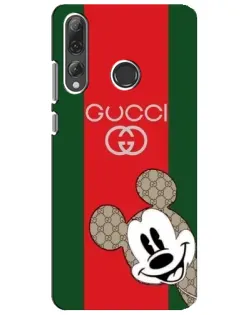 Чехол для Huawei P Smart Plus 2019 с картинкой «Gucci — полосы и Микки»