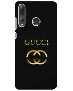 Чехол для Huawei P Smart Plus 2019 с картинкой «Золотой логотип Gucci»
