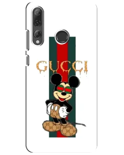 Чехол для Huawei P Smart Plus 2019 с картинкой «Микки Маус Gucci — полосы» Чехол для Huawei P Smart Plus 2019 с картинкой «Микки Маус Gucci — полосы»