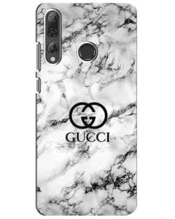 Чехол для Huawei P Smart Plus 2019 с картинкой «Gucci — мраморный шик»