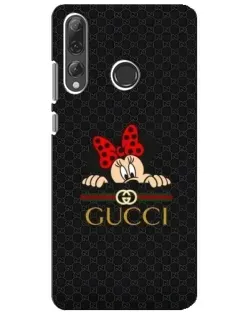 Чехол для Huawei P Smart Plus 2019 с картинкой «Минни Маус Gucci — черный»