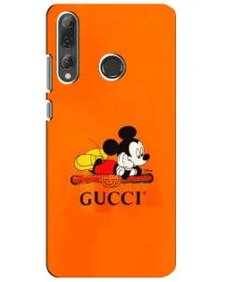 Чехол для Huawei P Smart Plus 2019 с картинкой «Микки Маус Gucci — оранж»