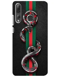 Чехол для Huawei P Smart Plus 2019 с картинкой «Gucci — змея на полосе»
