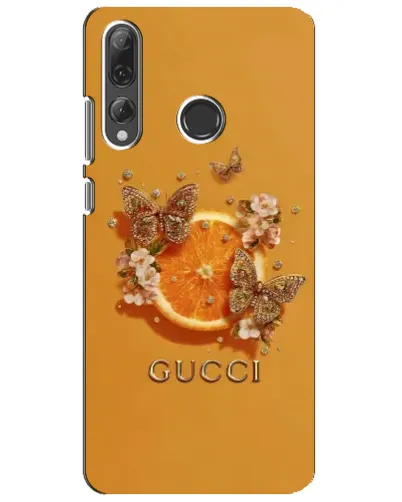 Чехол для Huawei P Smart Plus 2019 с картинкой «Gucci — золотые бабочки» Чехол для Huawei P Smart Plus 2019 с картинкой «Gucci — золотые бабочки»