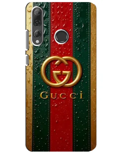 Чехол для Huawei P Smart Plus 2019 с картинкой «Gucci — фирменная полоса и золото» Чехол для Huawei P Smart Plus 2019 с картинкой «Gucci — фирменная полоса и золото»