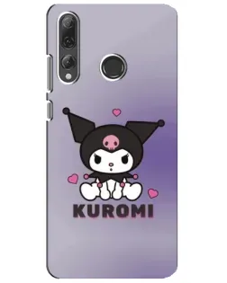 Чехол для Huawei P Smart Plus 2019 с картинкой «Kuromi — фиолетовый арт»