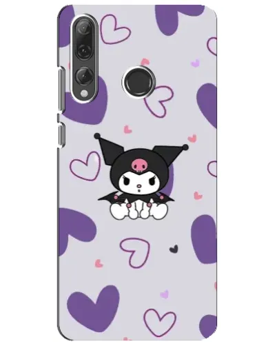 Чехол для Huawei P Smart Plus 2019 с картинкой «Kuromi и лавандовые сердца»