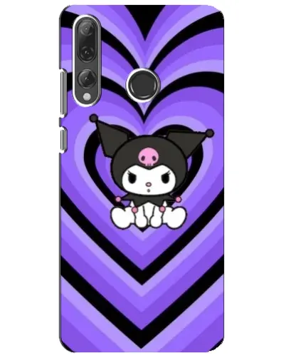 Чехол для Huawei P Smart Plus 2019 с картинкой «Kuromi и фиолетовые сердца»