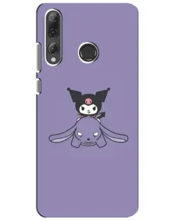 Чехол для Huawei P Smart Plus 2019 с картинкой «Kuromi на лиловом фоне»