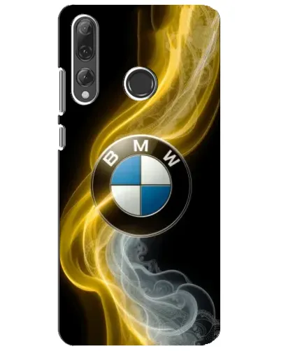 Чехол для Huawei P Smart Plus 2019 с картинкой «Золотистый дым BMW»