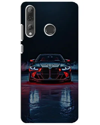 Чехол для Huawei P Smart Plus 2019 с картинкой «BMW на мокрой дороге»