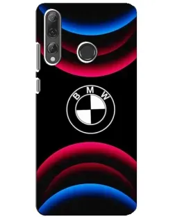 Чехол для Huawei P Smart Plus 2019 с картинкой «Логотип BMW и неоновые дуги» Чехол для Huawei P Smart Plus 2019 с картинкой «Логотип BMW и неоновые дуги»